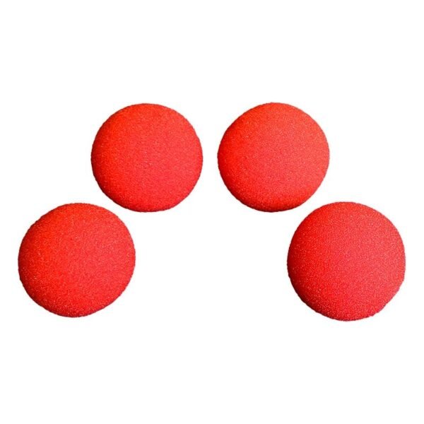 4 Bolas de esponja super suaves de Goshman 4 cm (1,5") rojas